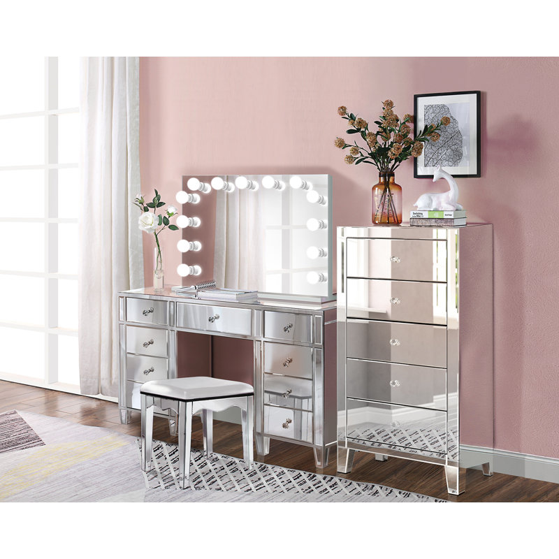 Ensemble coiffeuse et miroir Remerton