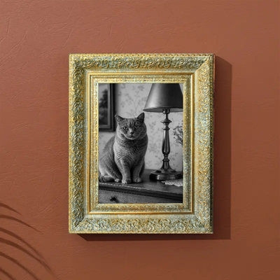 5" x 7" Antique Gold 1PC Classic Picture Frame for Gallery Wall Decor