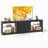 TV Stand with Power Outlets Adjustable LED Lights Storage Cabinet for TVs up to 85” Black-1708150140