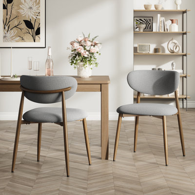 Chaise de salle à manger rembourrée avec structure en métal Westhampton