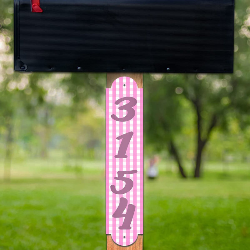 Plaque d'adresse sur 1 ligne, Rose, Oui