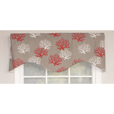 Fairview Cotton Blend Floral Scalloped Window Valance