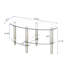 Table basse ovale en verre transparent