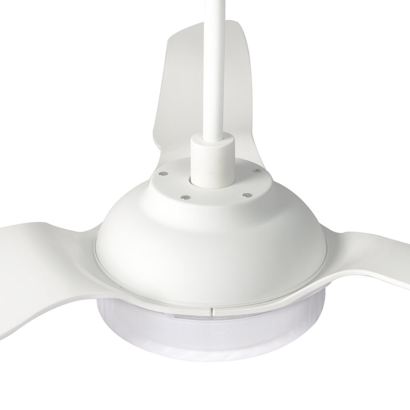 Ventilateur de plafond intelligent d'intérieur / extérieur Fletcher de 60 pouces, ensemble d'éclairage à DEL à intensité variable et télécommande, fonctionne avec l'assistant Google, Amazon Alexa et les raccourcis Siri.