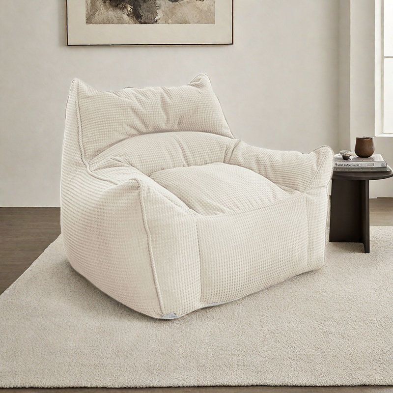 Canapé à billes rétro, Polyester blanc