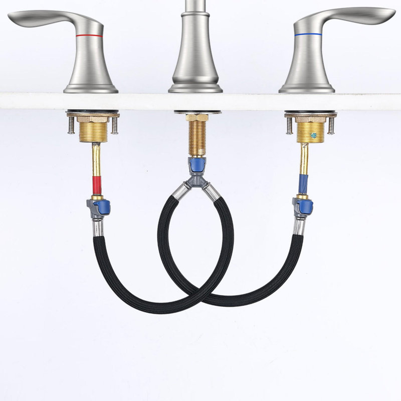 Bathroom faucet with 360 degree turn spout, Brushed Nickel