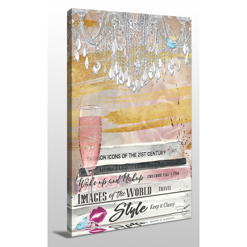 « read read » par jodi, impression sur toile tendue rose, H 40 po x l 24 po x P 1 po
