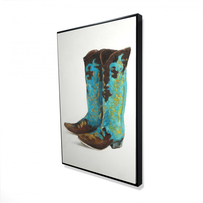 " Blue Cowboy Boots ", 36" H x 24" W