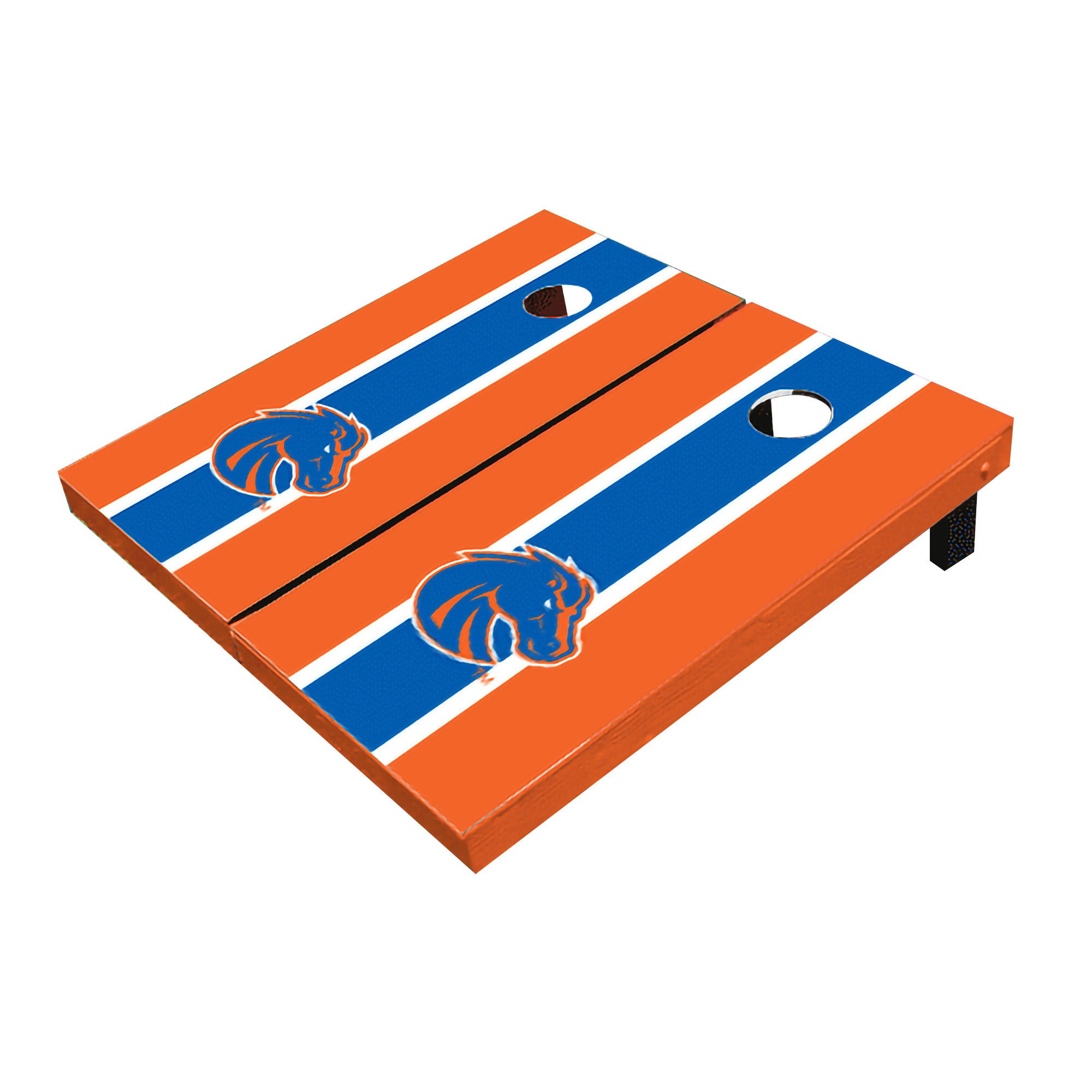 Skip's Garage 2'' X 3'' Boise State Broncos Royal And Orange Matching Long  Stripe Cornhole Boards With Carrying Case