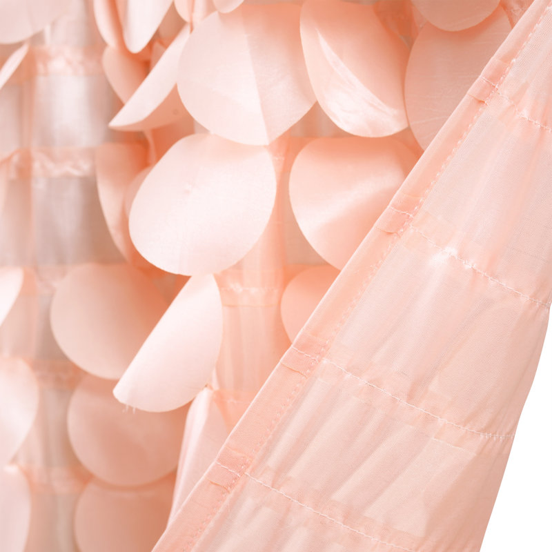 Gigi Scalloped Window Valance, Blush, 70" W x 14" L