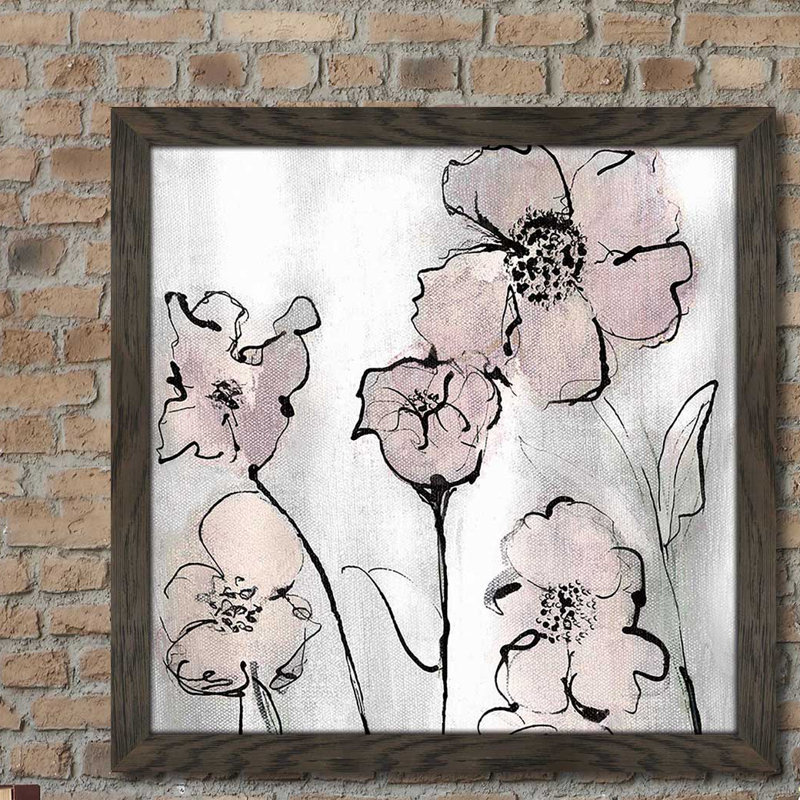 «Wildflowers II» par Susan Jill - reproduction d'art encadrée, H 31,5 po x l 31,5 po x P 1 po