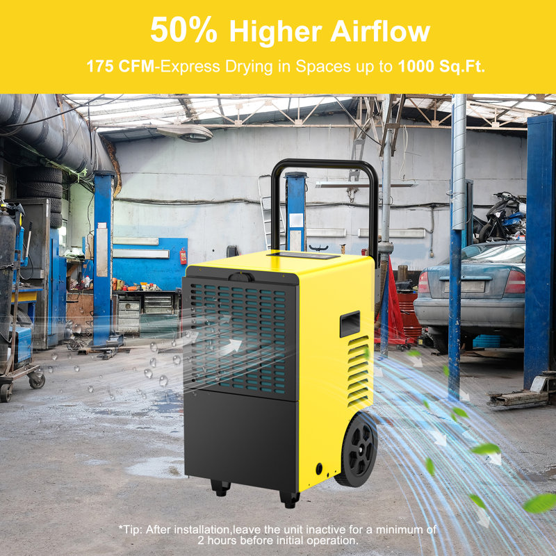 DAHTEC Industrial Air Dehumidifiers With Pump Or Tank, For Basements And Large Spaces