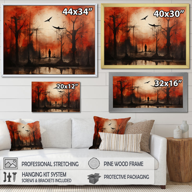 «Coral Black Mexico Art the Fall IV», reproduction sur toile, H 30 po x l 40 po x P 1,5 po, Cadre simple noir