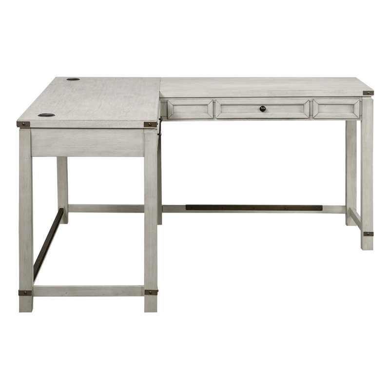 Bureau en L Hegg, Chêne champagne