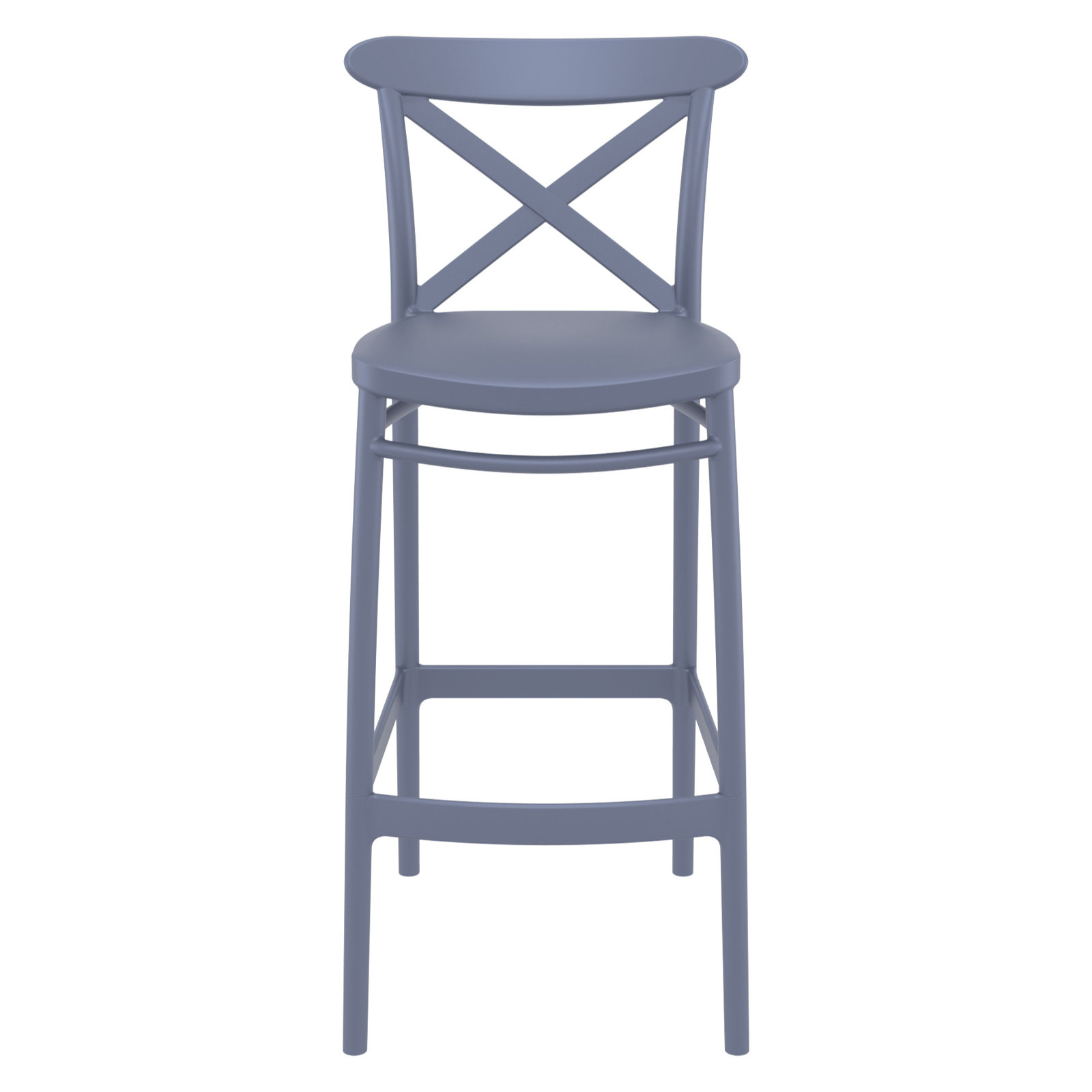 Bijou Outdoor Bar Stool, Dark Gray, Bar Stool (29.5" Seat Height)