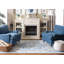 Cuvier Hand Tufted Wool Cotton Oriental Rug in Blue/Ivory-1738829171