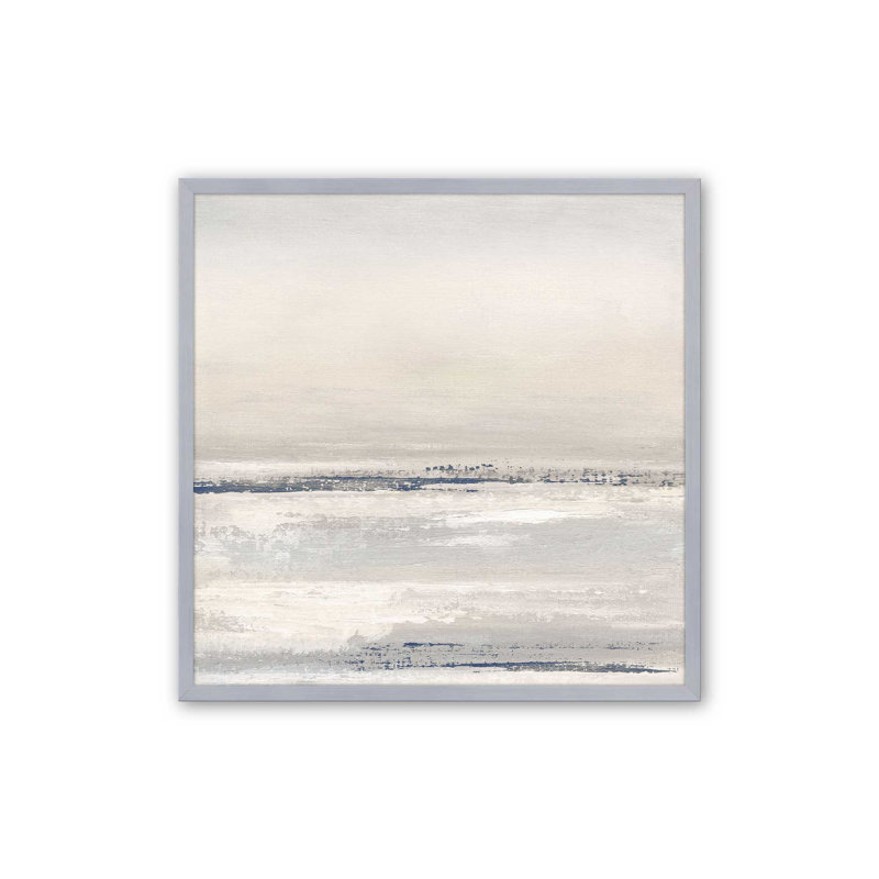 Impression abstraite Ethereal Tide v2, Papier avec cadre photo simple en chrome poli, H 17,75 po x l 17,75 po x P 1,25 po, 1