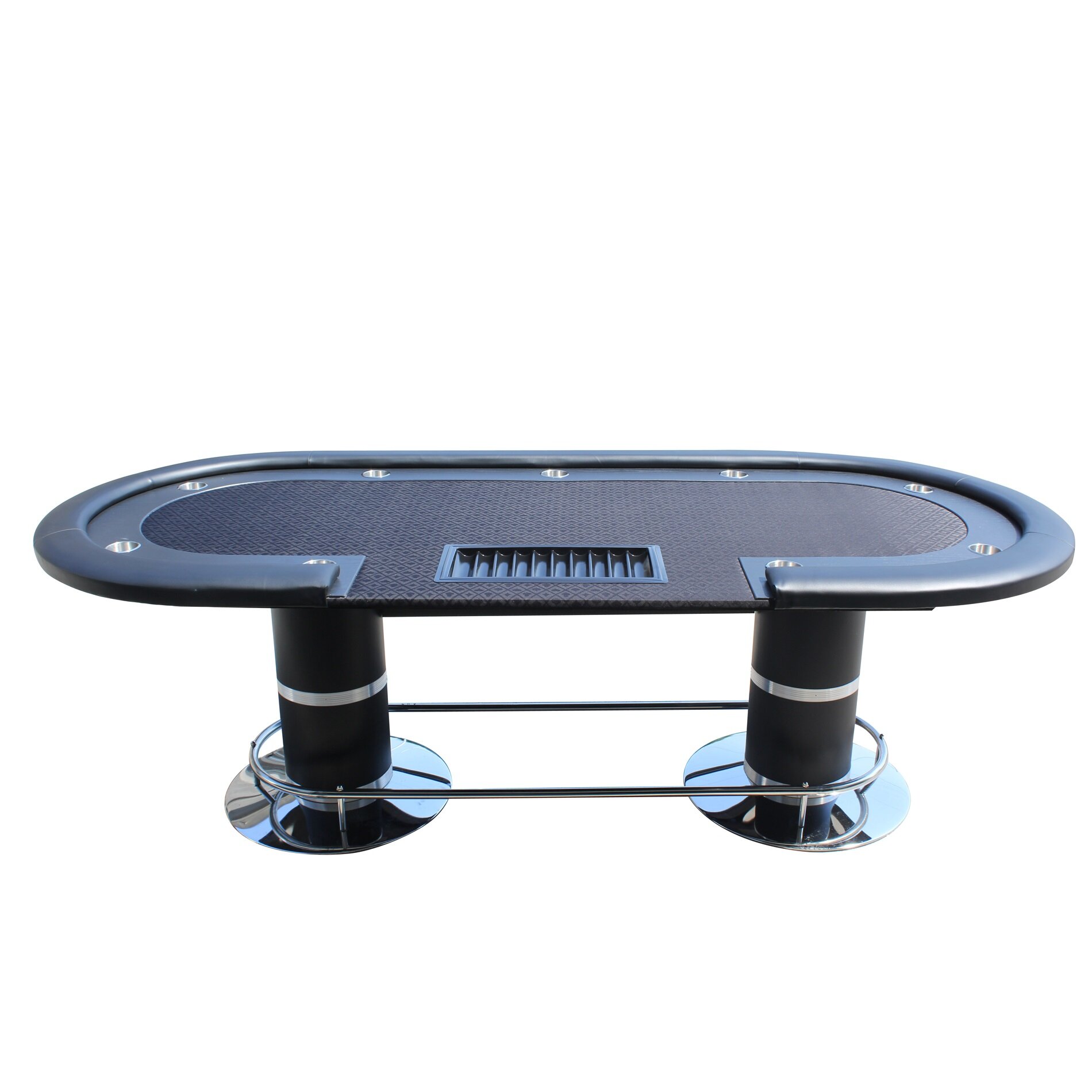 IDSOnlineCorp IDS Online Corp 96 10 Player Foldable Poker Table   Ids Online Corp 96 10 Player Foldable Poker Table 