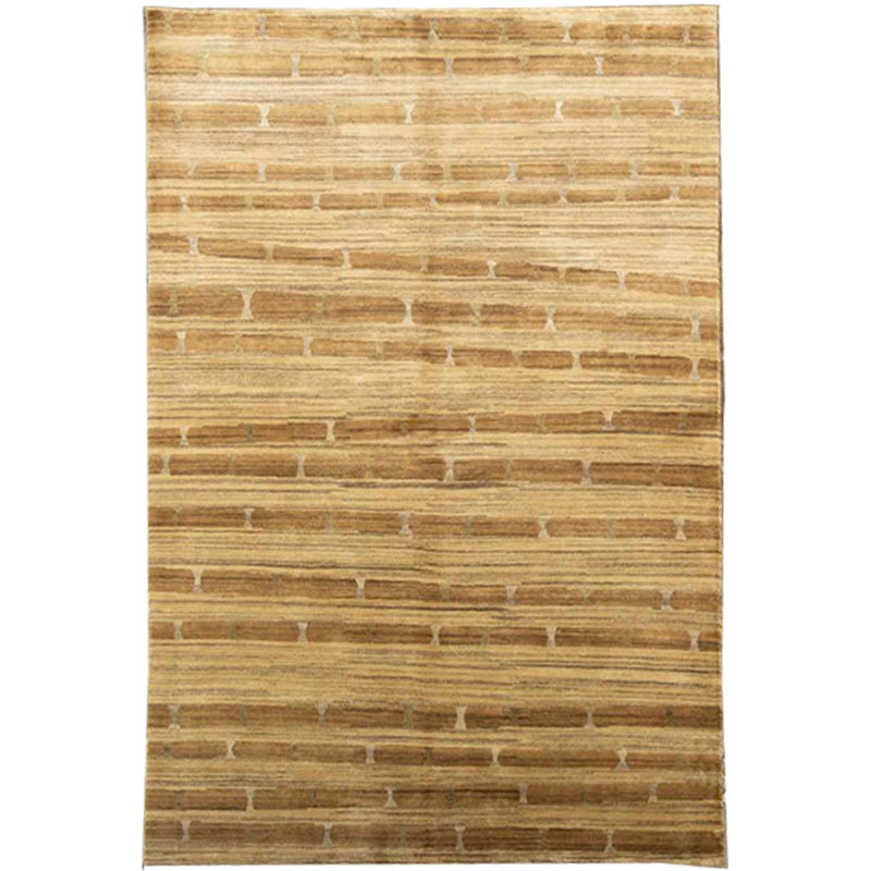 Himalayan Wool Striped Area Rug in Brown