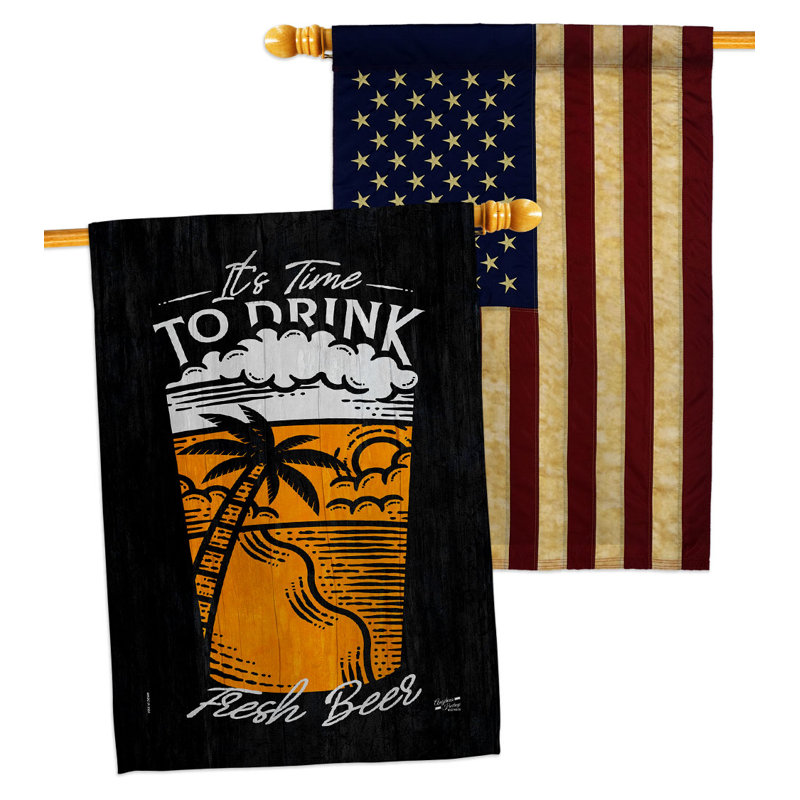 Double Sided 40'' H x 28'' W Polyester House Flag