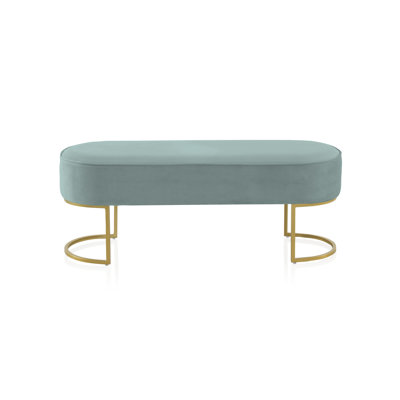 Velvet Upholstered Bench