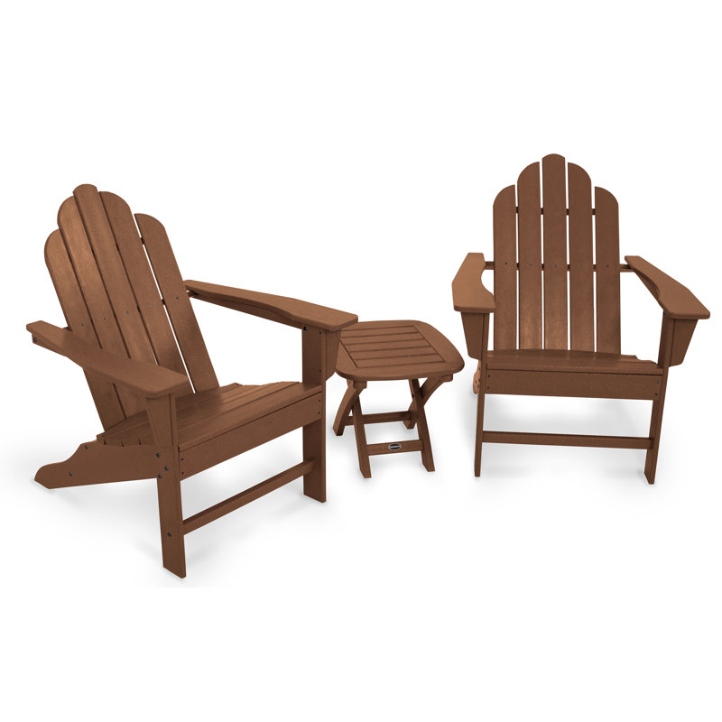 Ensemble 3 pièces POLYWOOD Long Island Adirondack, Teck