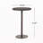 Table de bar d'extérieur ronde en rotin de PE de 26 po Multibrown