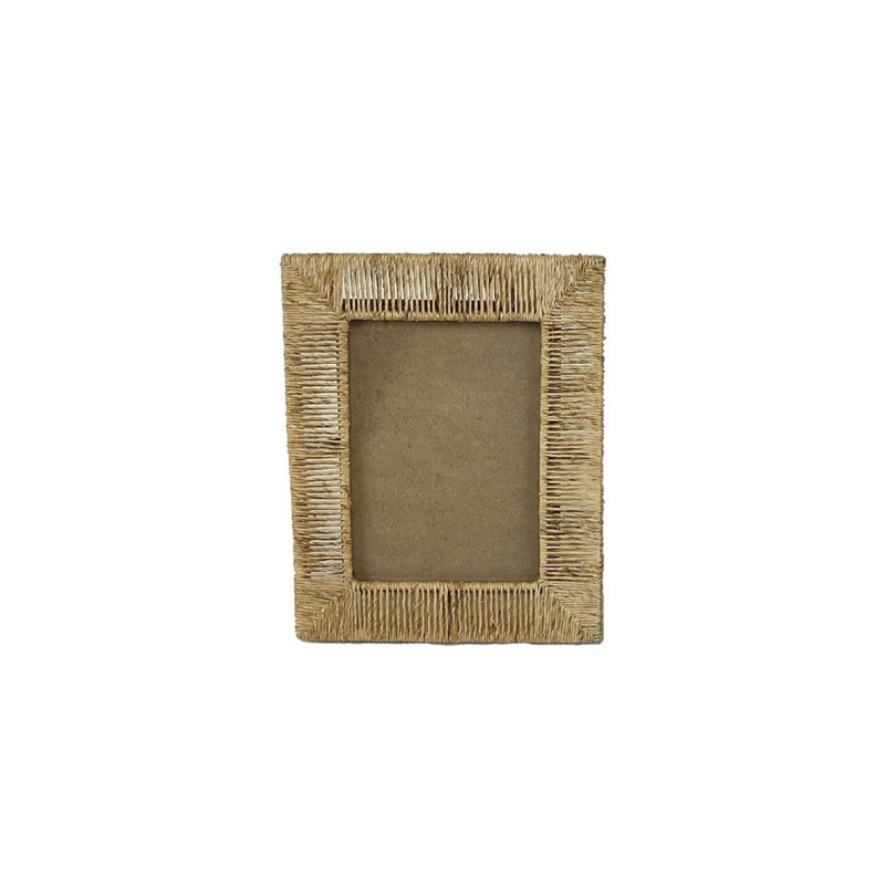 Cadre photo en jute naturel Christofer Douli, L 8,27 po x H 10,24 po