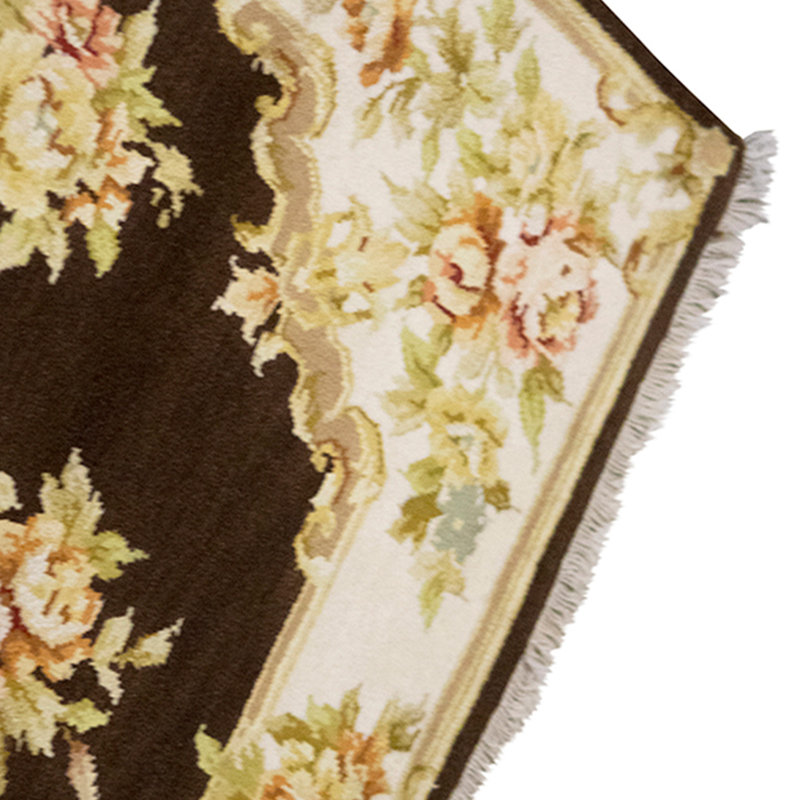 Handmade Silk and Wool Area Rug