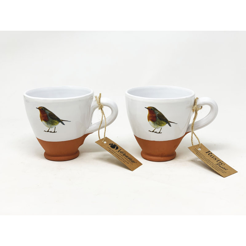 Verano Rustic Robin Ceramic Mug