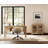 2 - Piece Office Set, 56" Executive Desk & Cabinet With Glass Door-455467951