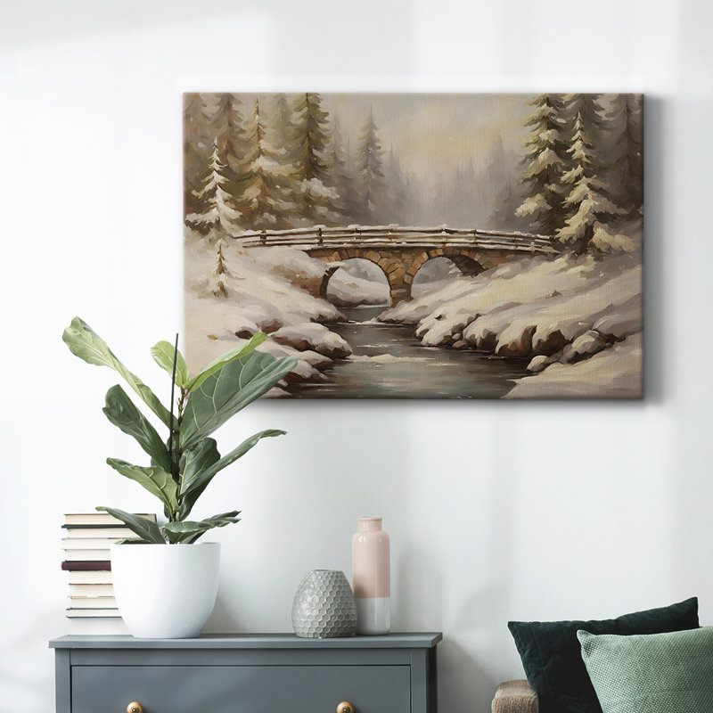 Paysage rétro CLCLVI, H 19 po x l 28 po x P 1,5 po, Toile tendue