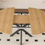 Table de salle à manger extensible ronde pour 2 à 6 personnes, table extensible de 43 à 58 pouces avec base en acier au carbone et 2 chaises en bois massif, mobilier de salle à manger moderne