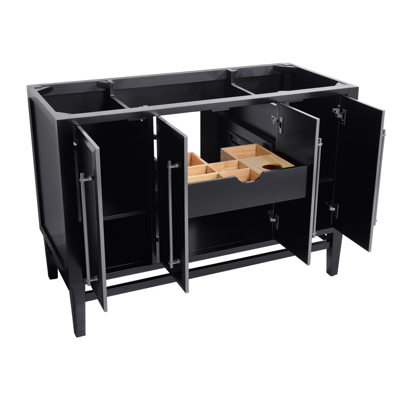 Ewen 48'' Single Bathroom Vanity Base Only, Black