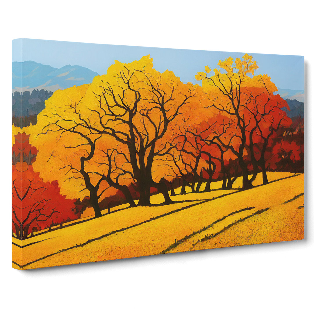 XXX-H1022-WF-7095X Powerful Autumn Forest - Wrapped Canvas Print