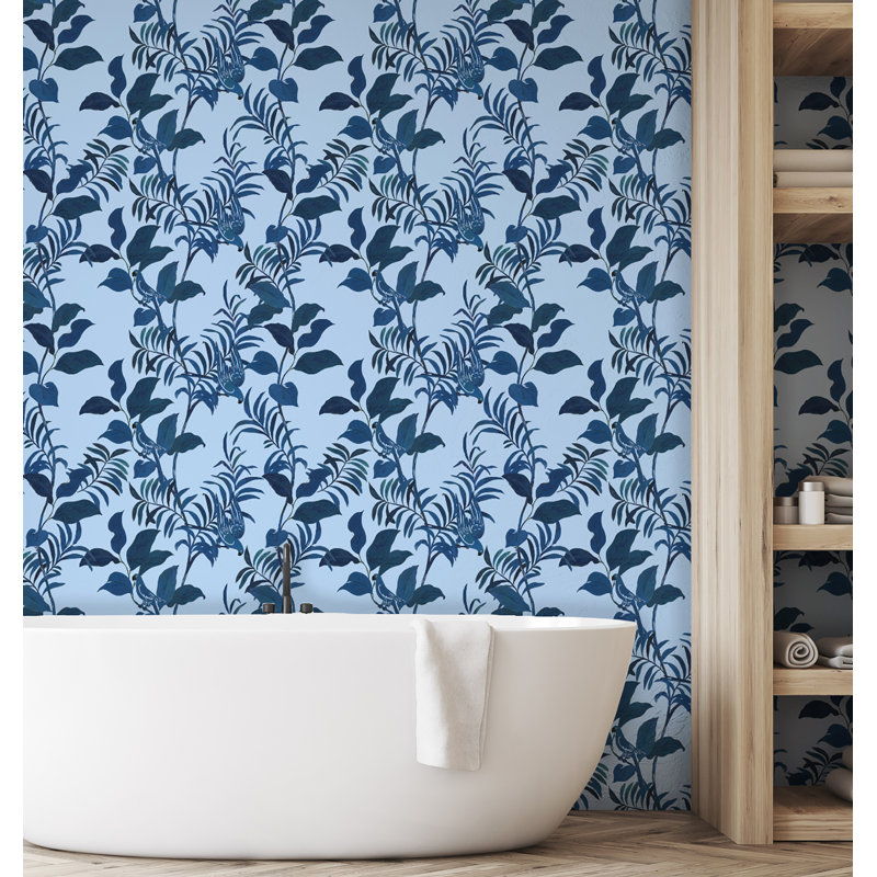 Paule Marrot Floral Wallpaper Double Roll, Blues
