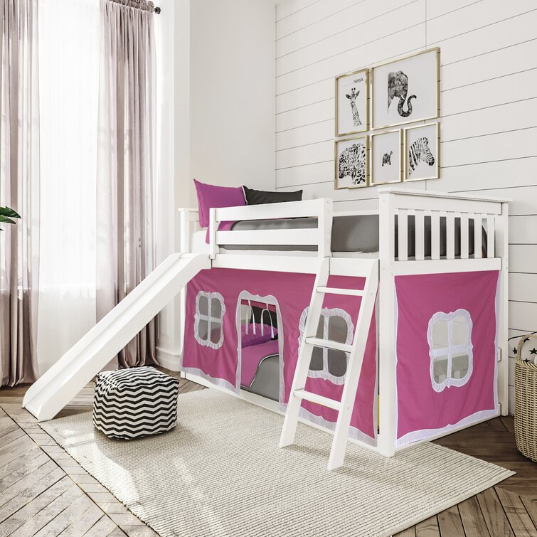 Twin Low Loft Bed with Stairs and Easy Slide | Clay | Max & Lily