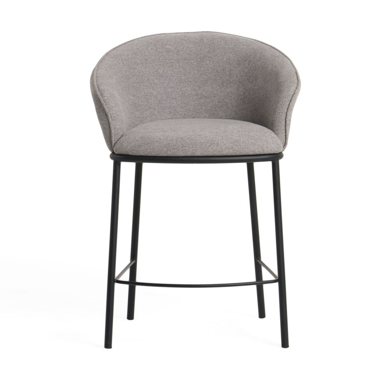 Rumi - Tabouret de comptoir gris moderne