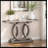 Farmhouse Console Table, 55" Hallway Sofa Table With Geometric Base