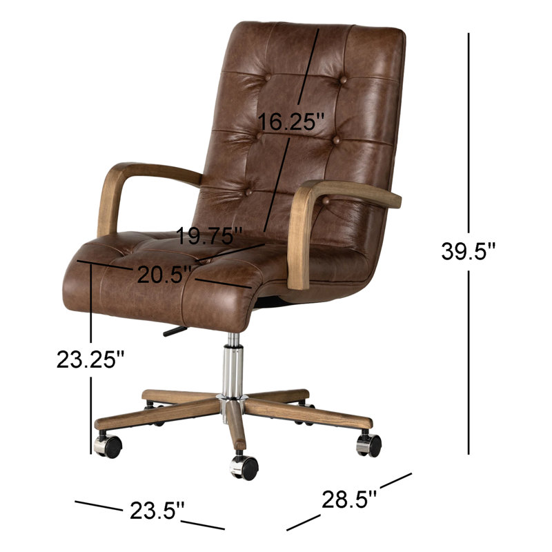 Luca Leather Swivel Task Chair
