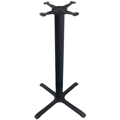 30" x 30" Cross Cast Iron Bar Height Pedestal Table Base