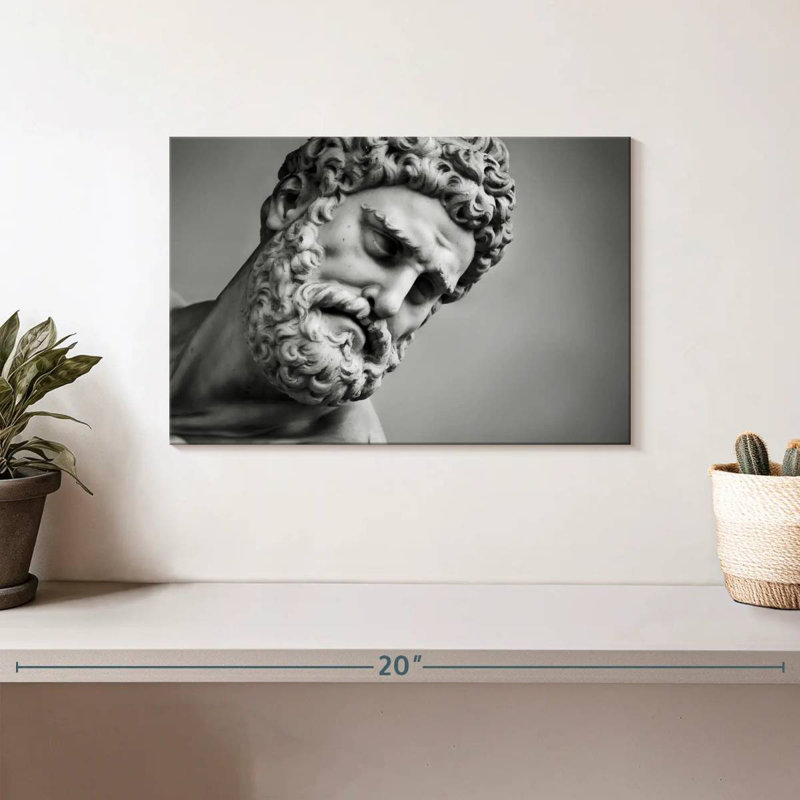 Sculpture Leisha Hercule antique, H 8 po x l 12 po
