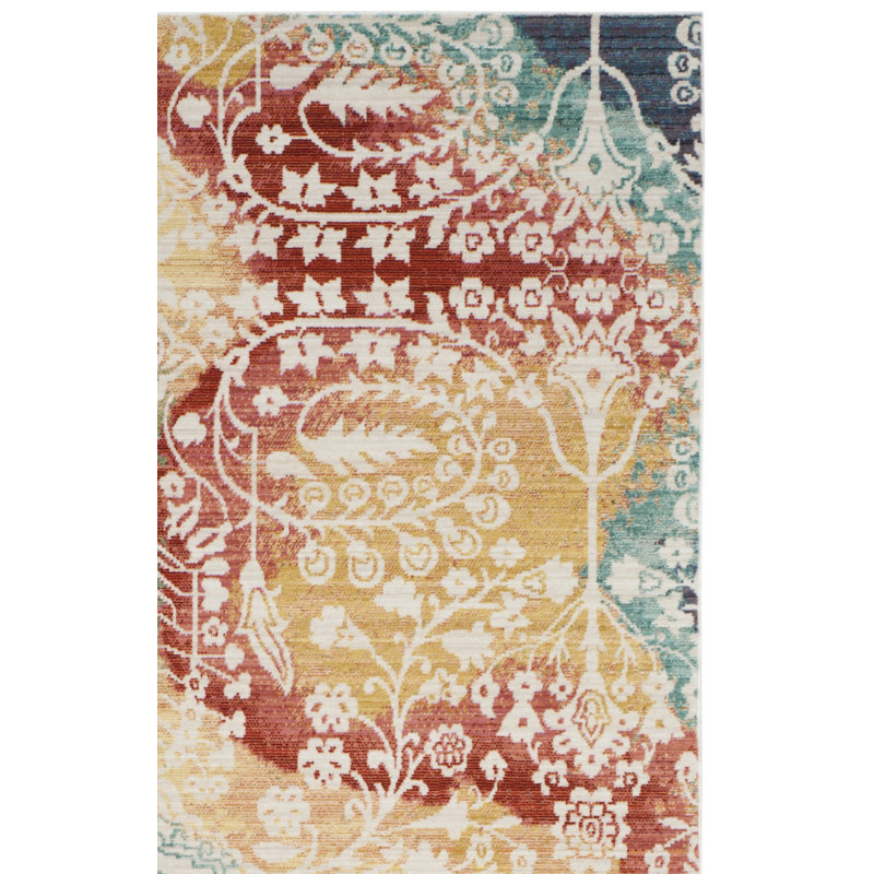 Mystique Performance Floral Rug, Rectangle 3' x 5'