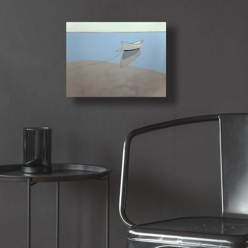 «White Dory» par John Rufo, art mural en verre acrylique, H 12 po x l 16 po x P 0,13 po