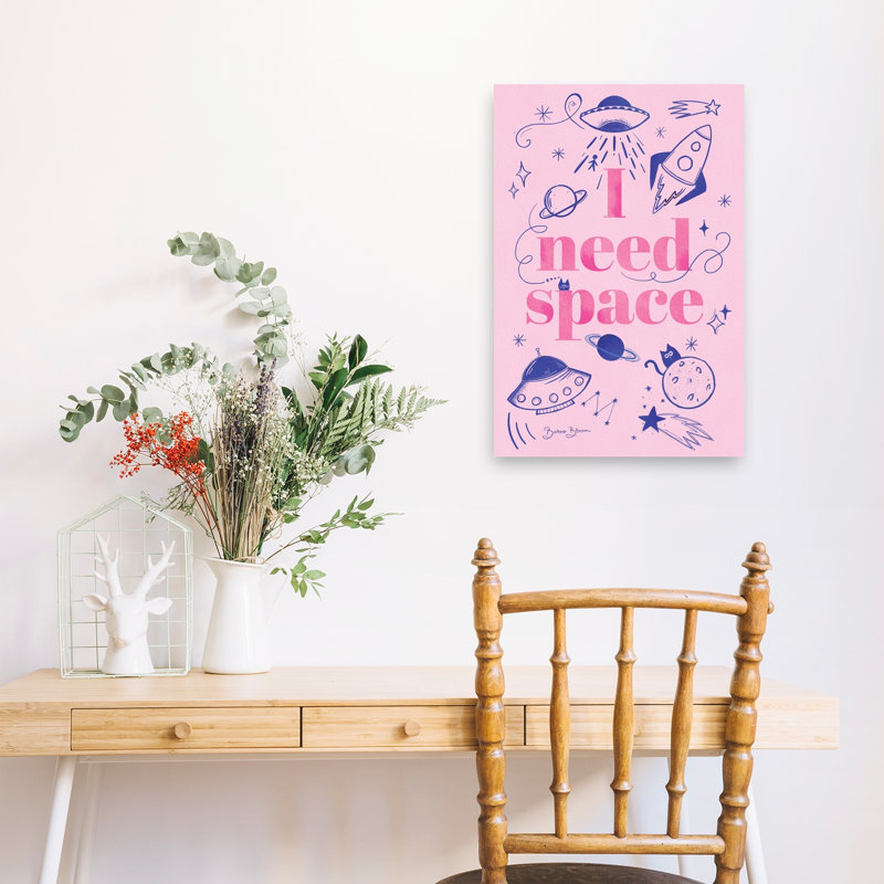 I Need Space Abstract Contemporary Cat Landscape Nature Wall Art Print, 60.96cm H x 40.64cm W