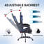 Ebern Designs Adjustable Reclining Ergonomic Faux Leather Swiveling PC & Racing Game Chair with Footrest-739421658