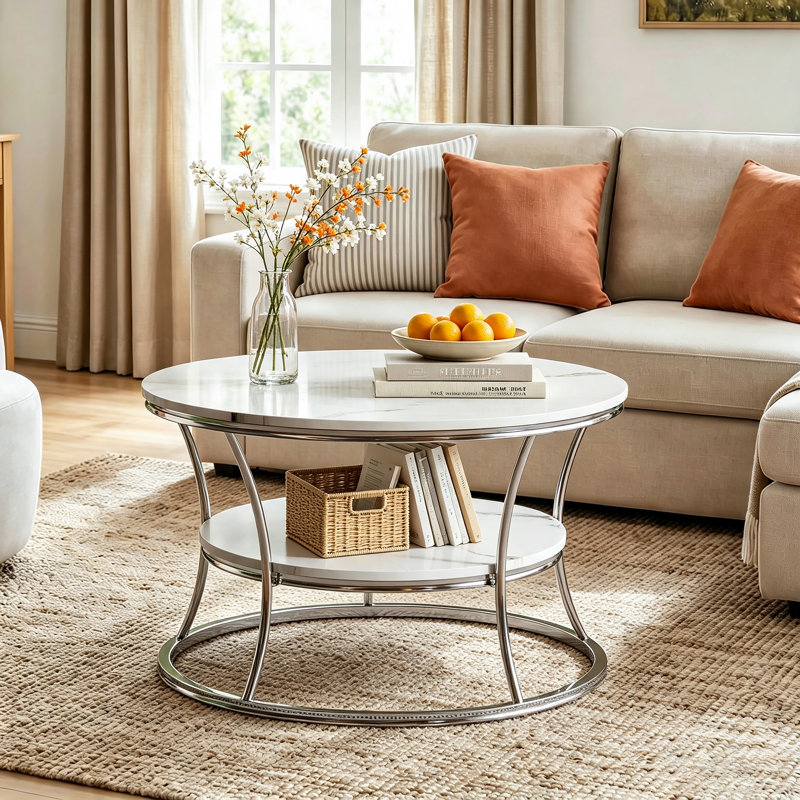 2-Tier Coffee Table for Living Room