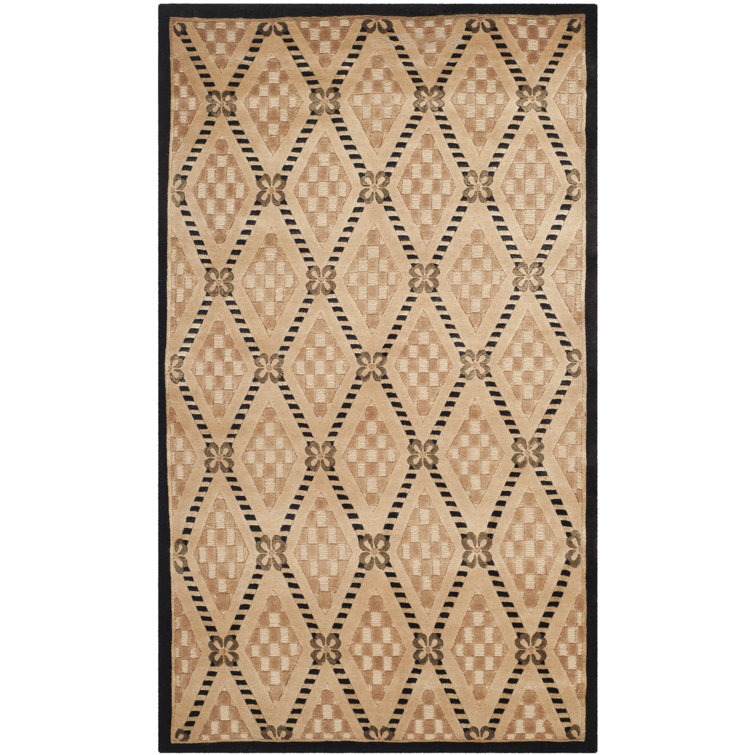 Tibetan Hand-Knotted Silk Beige Area Rug