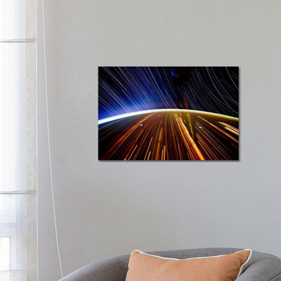 Long Exposure Star From Space II - Wrapped Canvas Print