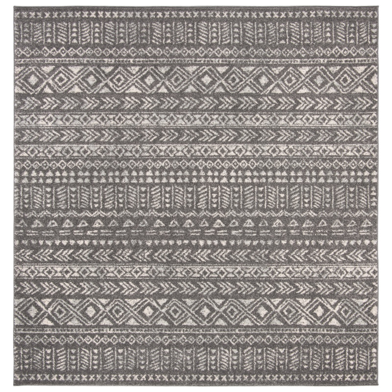 Rensselear Tulum Performance Southwestern Rug, Square 8'